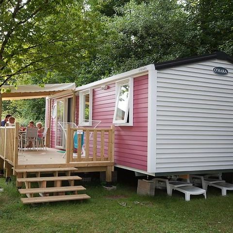 Mobilhome 6 personnes - Mobil-home Le Platane (3 chambres) + grande terrasse + TV