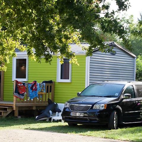 Mobilhome 6 personnes - Mobil-home Le Platane (3 chambres) + grande terrasse + TV