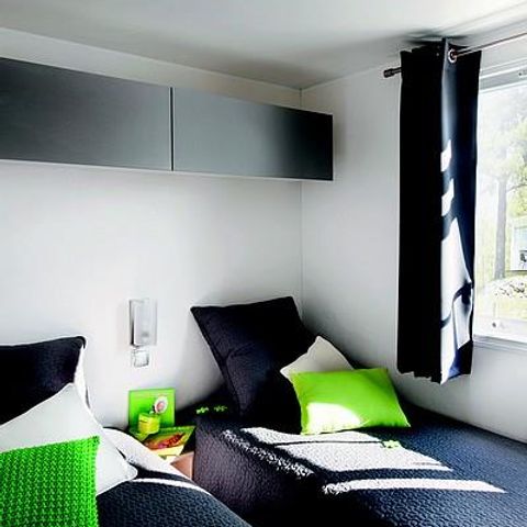 Mobilhome 6 personnes - Mobil-home Le Platane (3 chambres) + grande terrasse + TV