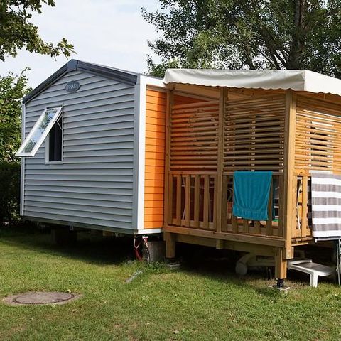 Mobilhome 6 personnes - Mobil-home Le Platane (3 chambres) + grande terrasse + TV