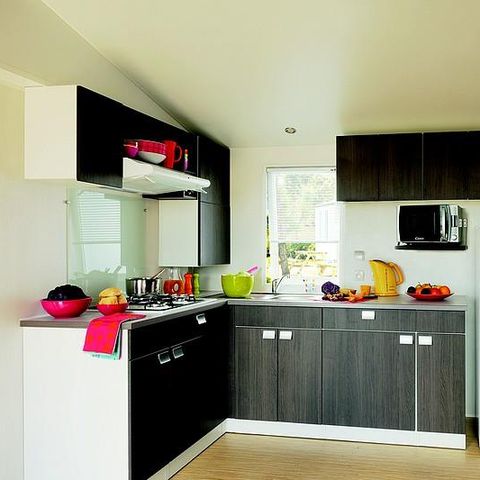 Mobilhome 6 personnes - Mobil-home Le Platane (3 chambres) BORD RIVIERE - Grande terrasse - TV