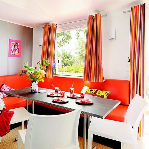 Mobilhome 6 personnes - Mobil-home Le Platane (3 chambres) BORD RIVIERE - Grande terrasse - TV