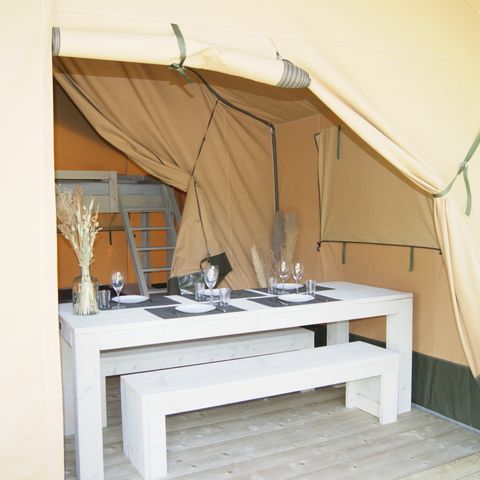 TENTE TOILE ET BOIS 5 personnes - TENTE WOOD (SANS SANITAIRES)