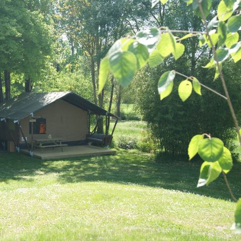 TENTE TOILE ET BOIS 5 personnes - TENTE WOOD (SANS SANITAIRES)