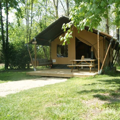 TENTE TOILE ET BOIS 5 personnes - TENTE WOOD (SANS SANITAIRES)