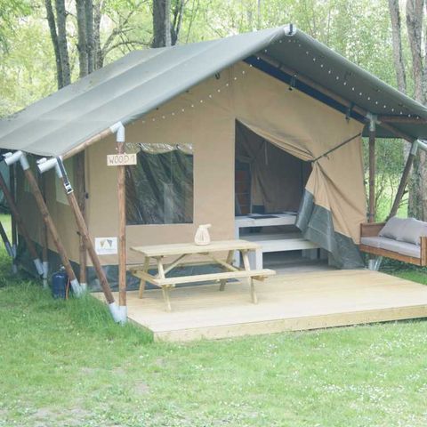 TENTE TOILE ET BOIS 5 personnes - TENTE WOOD (SANS SANITAIRES)