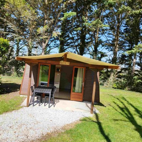 TENTE TOILE ET BOIS 3 personnes - HUTTE  (SANS SANITAIRES)