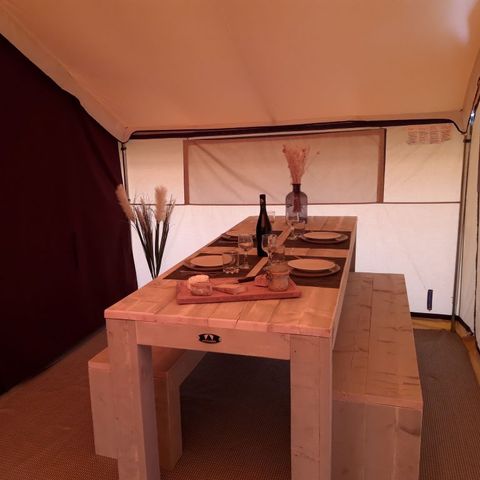 TENTE TOILE ET BOIS 4 personnes - TENTE SAFARI (SANS SANITAIRES)