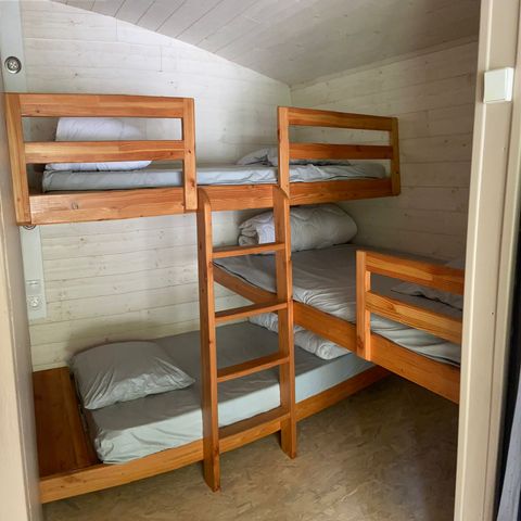 TENTE TOILE ET BOIS 5 personnes - HUTTE (SANS SANITAIRES)
