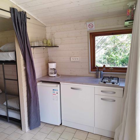 TENTE TOILE ET BOIS 5 personnes - HUTTE (SANS SANITAIRES)