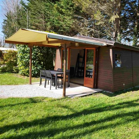 TENTE TOILE ET BOIS 5 personnes - HUTTE (SANS SANITAIRES)