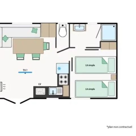 MOBILHOME 4 personnes - Mobile-home PREMIUM OPALE**** 4 Personnes