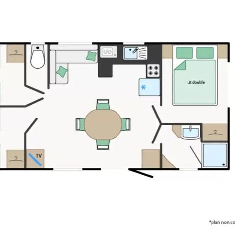 MOBILHOME 6 personnes - Mobile-Home RECIF*** 6 personnes