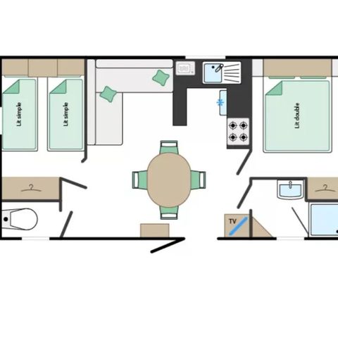 MOBILHOME 4 personnes - Mobile-Home GALION**** 4 personnes