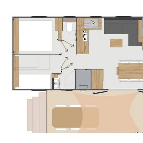 MOBILHOME 8 personnes - Mobile-Home ROSEE**** 8 personnes