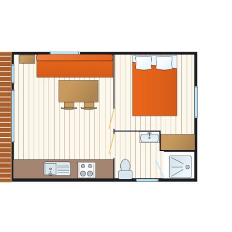 MOBILHOME 2 personnes - Mobilhome Adriatique - 20m² - 1 chambre
