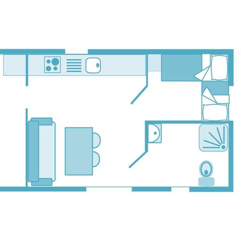 MOBILHOME 4 personnes - FAMILY CLASSIC PMR 27 m² avec clim