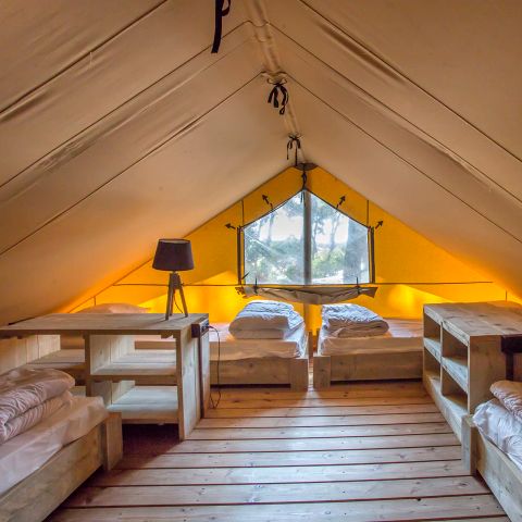 TENTE TOILE ET BOIS 6 personnes - Lodge PREMIUM BAHAMAS 6 personnes MEZZANINE