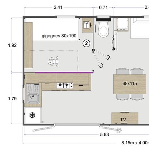 MOBILHOME 4 personnes - Mobile-home GRENADINES**** 4 personnes