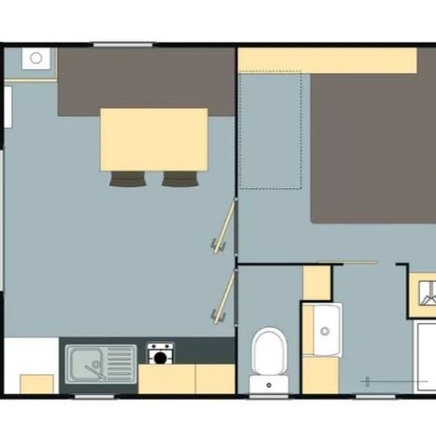 MOBILHOME 2 personnes - Mobile home CURACAO**** 2 personnes
