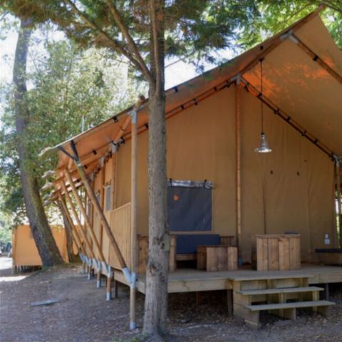 TENTE TOILE ET BOIS 6 personnes - Lodge PREMIUM BAHAMAS 6 personnes