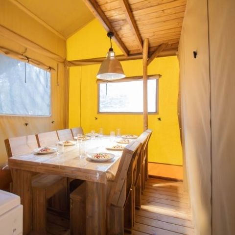 TENTE TOILE ET BOIS 6 personnes - Lodge PREMIUM BAHAMAS 6 personnes
