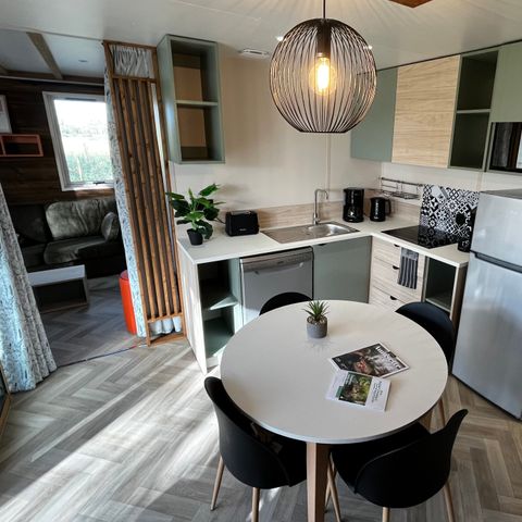 CHALET 7 personnes - Prestige 60 m² (3 chambres) dont terrasse couverte + Clim + TV + LV + Plancha