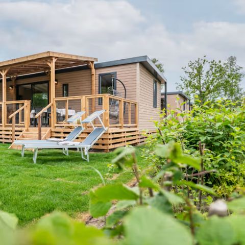 MOBILHOME 8 personnes - Mobil-home | Ultimate | 3 Ch. | 6/8 Pers. | Terrasse Lounge | Outdoor kitchen | 2 SDB | Clim. | TV