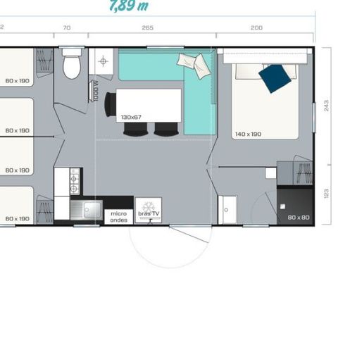 MOBILHOME 6 personnes - super titania 3