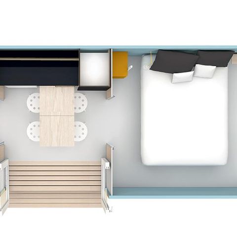 TENTE TOILE ET BOIS 4 personnes - Bungalow Coco sweet