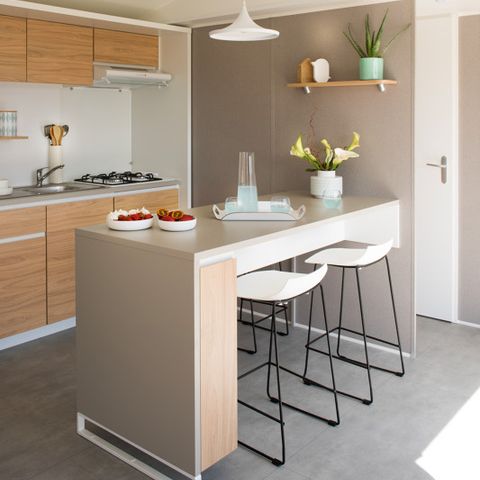 MOBILHOME 6 personnes - Mobil-home 28m² (2 chambres) + grande terrasse semi-couverte de 15m2