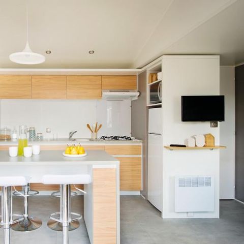 MOBILHOME 16 personnes - Tribu 60m² (6 chambres) + grande terrasse commune semi-couverte