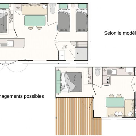 MOBILHOME 7 personnes - Evasion 2 chambres 28m²