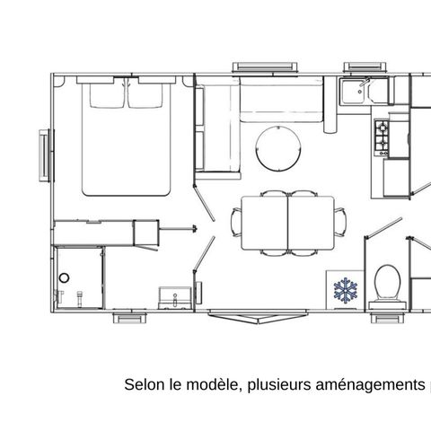 MOBILHOME 8 personnes - Loisir 3 chambres 30m²