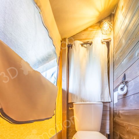 LODGE 5 personnes - Tente Ecolodge Premium 34m² - 2 chambres - terrasse couverte