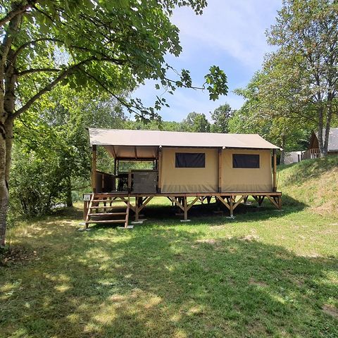 LODGE 5 personnes - Tente Ecolodge Premium 34m² - 2 chambres - terrasse couverte