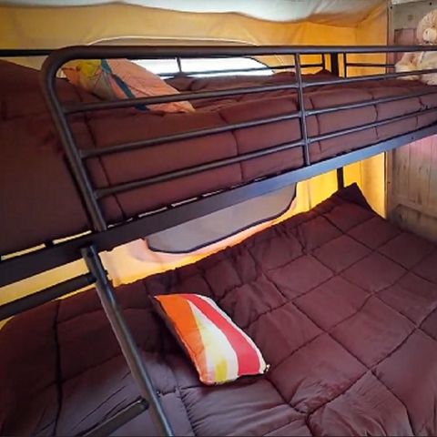 LODGE 5 personnes - Tente Ecolodge Premium 34m² - 2 chambres - terrasse couverte