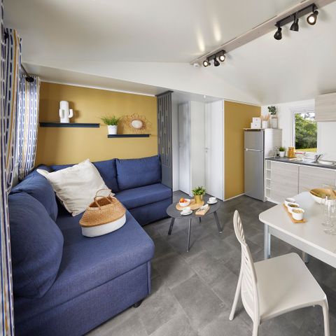 MOBILHOME 6 personnes - Mobil-home Premium 35m² - 3 chambres - Vue château - terrasse couverte - Climatiseur