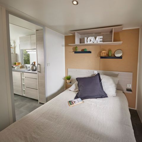 MOBILHOME 6 personnes - Mobil-home Premium 35m² - 3 chambres - Vue lac - terrasse couverte - TV - climatiseur
