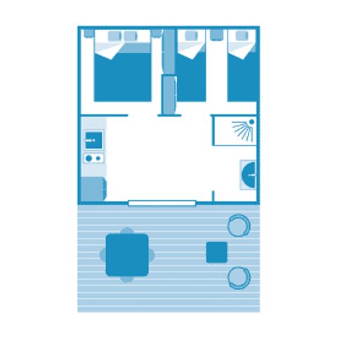 TENTE TOILE ET BOIS 4 personnes - Lodge 4p 2ch ***