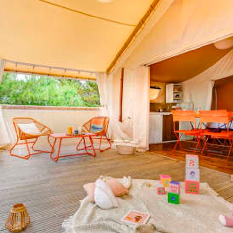 TENTE TOILE ET BOIS 4 personnes - Lodge 4p 2ch ***