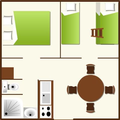 BUNGALOW TOILÉ 5 personnes - Bungalow toilé Bengali 25m²