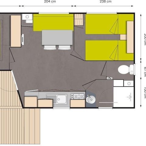 MOBILHOME 4 personnes - CONFORT