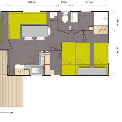 MOBILHOME 6 personnes - CONFORT 29 m²
