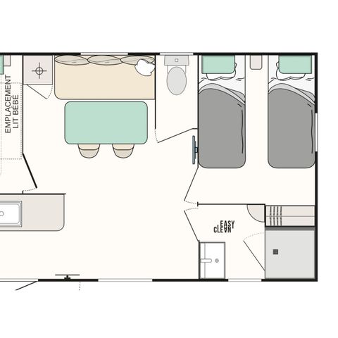 MOBILHOME 7 personnes - Evasion 2 chambres 28m²