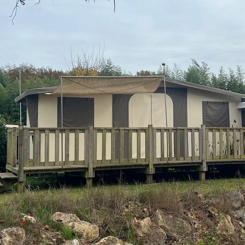 TENTE 5 personnes - Tente Nomade avec bloc sanitaire sans clim