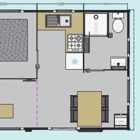 MOBILHOME 4 personnes - 1 chambre