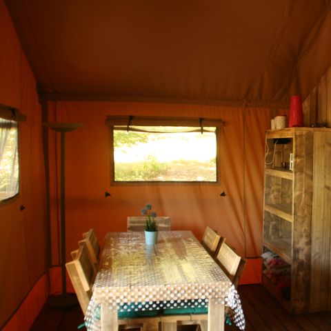 Tente en toile et en bois 5 personnes - SAFARI WOODY (sans sanitaires)