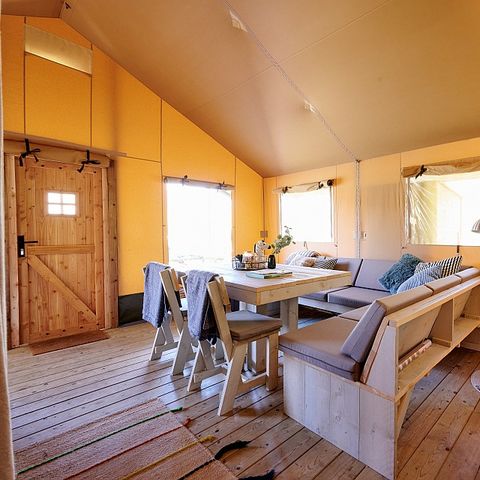TENTE TOILE ET BOIS 6 personnes - SAFARI COTTAGE INSOLITE PREMIUM