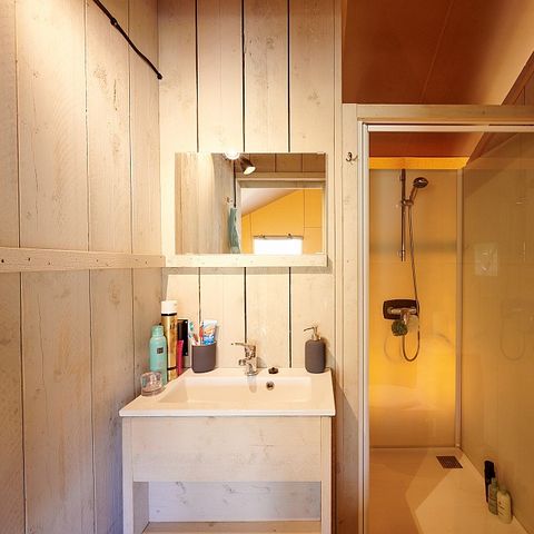 Tente en toile et en bois 6 personnes - SAFARI COTTAGE INSOLITE PREMIUM